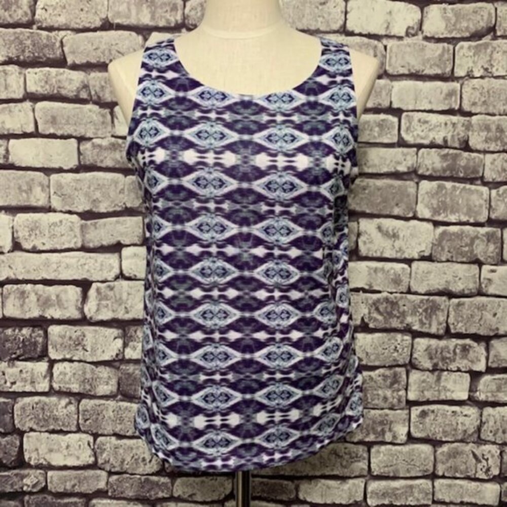 Chico's Size M Blue & White Tank